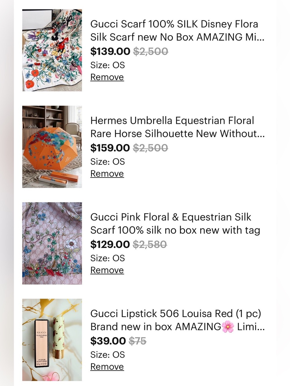 Bundle of 7 items as on the images